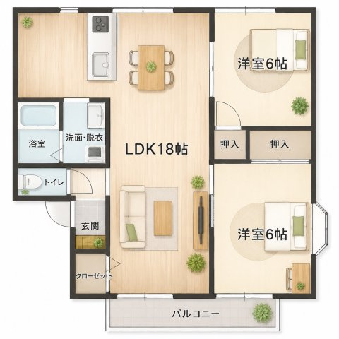 【間取り】 | フォレストビラ大井　B棟