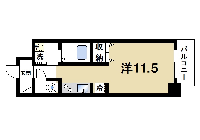 スターレ奈良の間取り|お一人暮らしにピッタリのお部屋です。