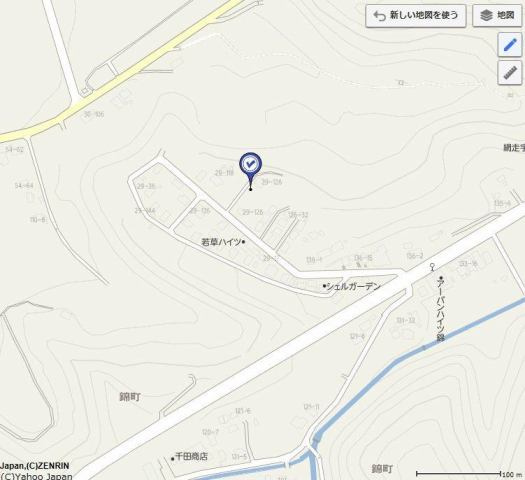 網走市錦町２９番地１２５　売地　の地図