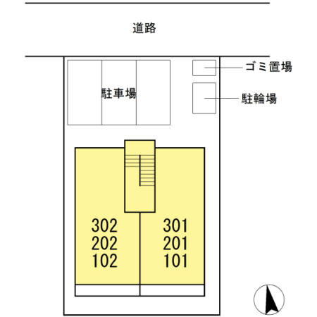 グランドール高倉の区画図