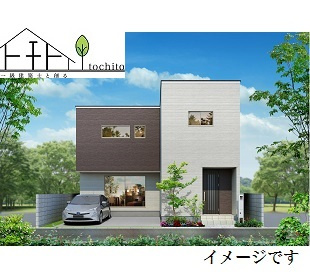 新築一戸建て　岡山市中区東川原の外観パース