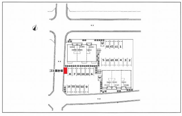 サンリットスクエアBの区画図
