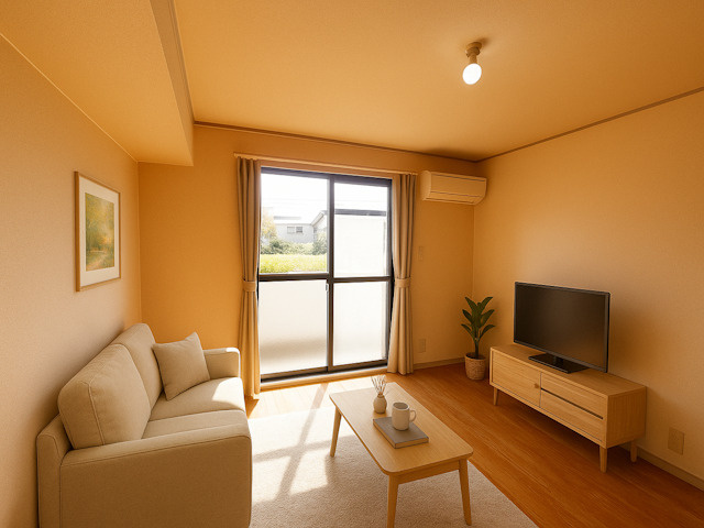 セジュール筒井の居間・リビング|CGで家具等を配置したもので家具等は含まれません。