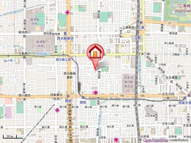 セレーノ御前蛸薬師の地図