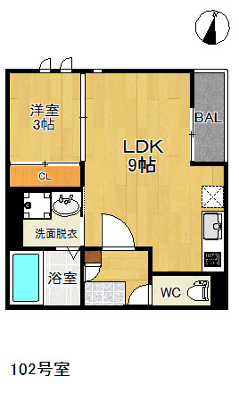 【間取り】 | Grandtic K-ONE(グランティックケーワン) | 別号室の写真になります。現況優先。