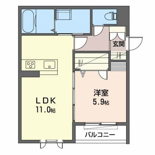 【間取り】 | プロヌーブ今福Ⅱ　A棟
