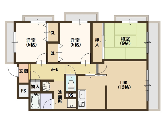【間取り】 | パークハイム南加賀屋