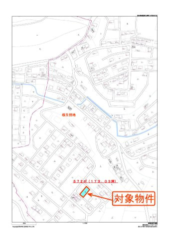 大津町杉水土地の地図|桜丘団地の2筆の土地です