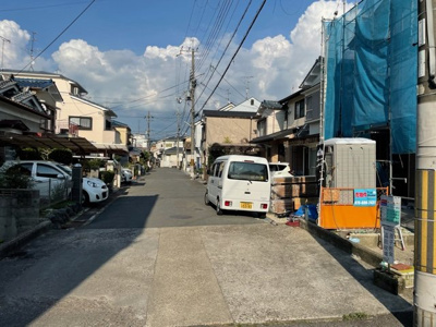 【前面道路含む現地写真】 | 城陽市平川野原　新築戸建