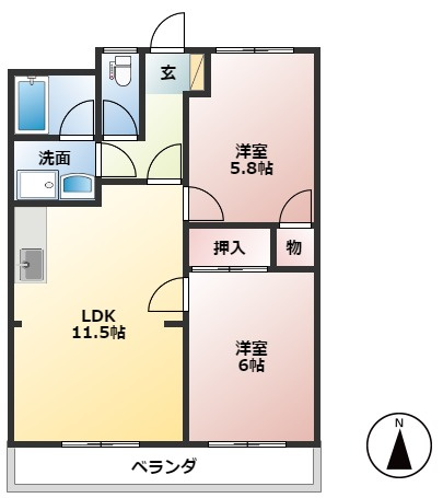 ロイヤルハイツ・廣瀬159の間取り