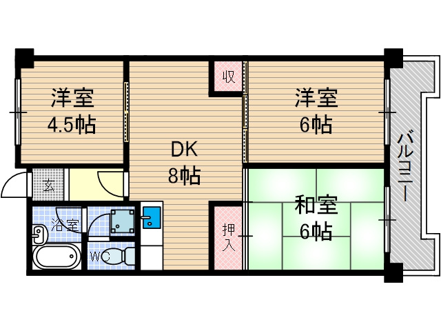 【間取り】 | 鮎川ハイツ