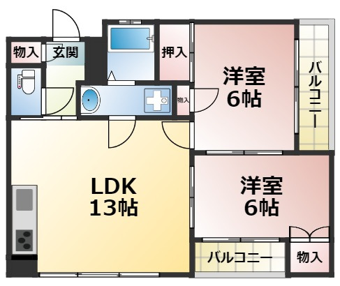 セザール東邦の間取り