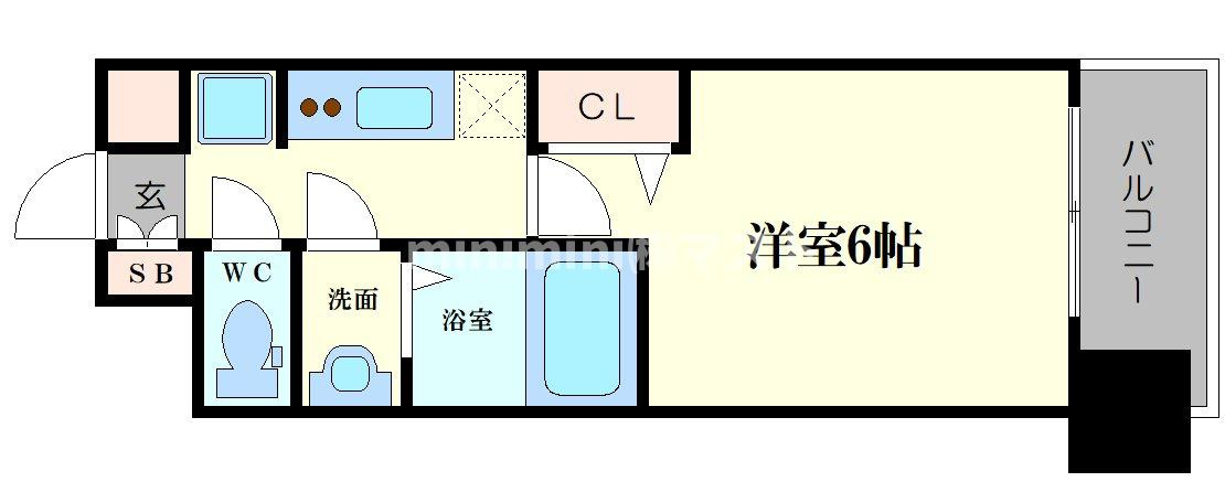 ララプレイス玉造パルクの間取り