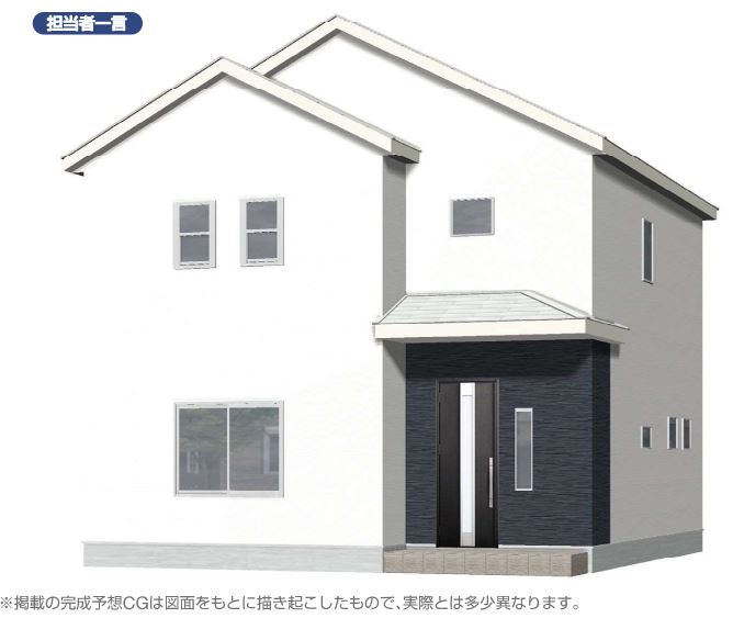 藤岡市藤岡第28（全4棟）2号棟の外観パース|2号棟