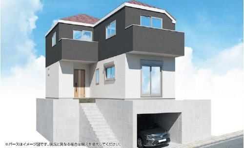 【横浜市保土ケ谷区法泉2丁目１－２８新築戸建て】★仲介手数料無料★（初音が丘小学校・橘中学校）の外観パース|2022年6月中旬完成予定です。（イメージパース）