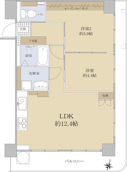 【間取り】 | シティマンション薬院Ⅱ