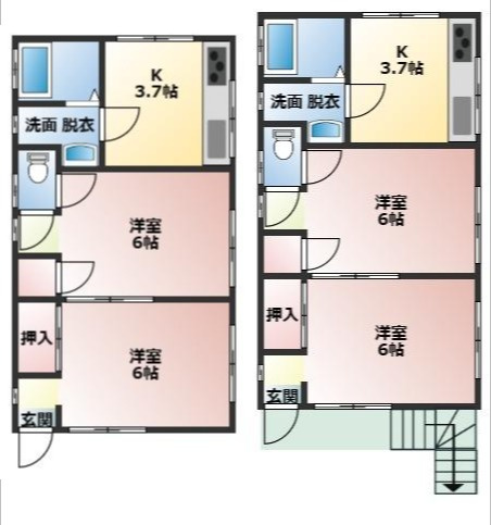 都城市高城町穂満坊の中古一戸建の間取り