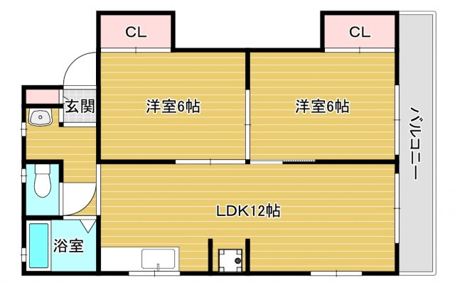 金剛ハイツの間取り