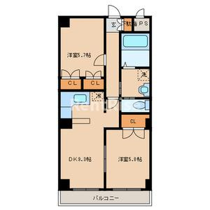 クレセール松岡２の間取り|間取り図