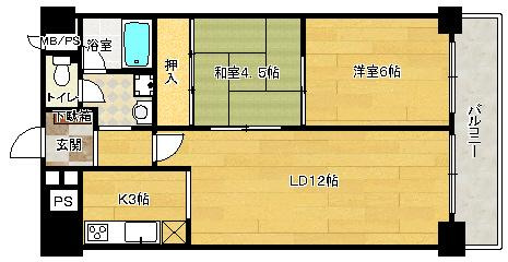 【間取り】 | 天満橋筋ビューハイツ