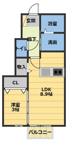 グランテージ上浜の間取り