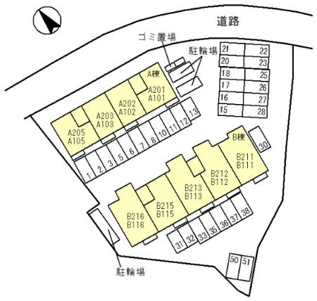 【区画図】 | グランクレージュ有田川　A棟