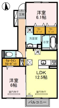 【間取り】 | グランクレージュ有田川　B棟