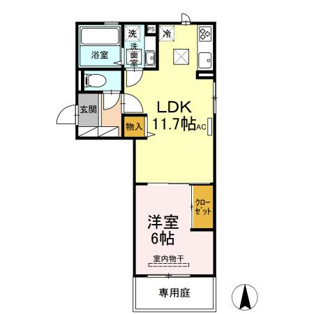 熊本市西区松尾１丁目のアパートの間取り