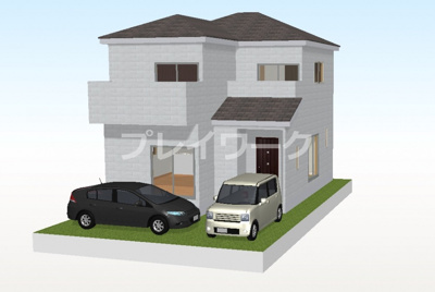 【外観パース】 | 福泉小・南東向き・前面道路10ｍ・新築一戸建て・堺市西区草部 | 外観パースです。