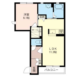 【間取り】 | 【シャーメゾン】シャーメゾン・はなぶさ | シングルでもカップルでも使い易い間取りです