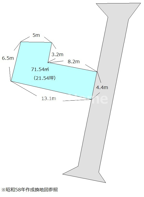 高知市南宝永町　土地の土地図