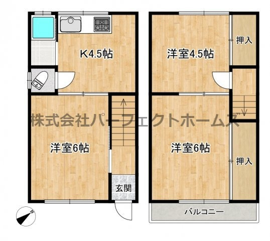 長尾家具町5丁目戸建　賃貸の間取り