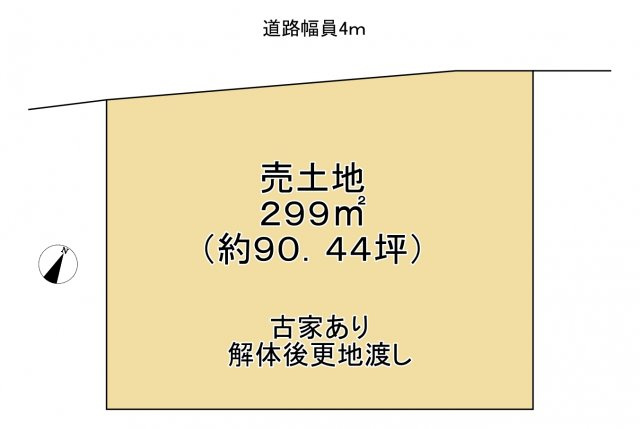 近江八幡市浅小井町　売土地の土地図