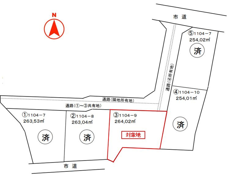藤岡市下栗須　土地790の区画図