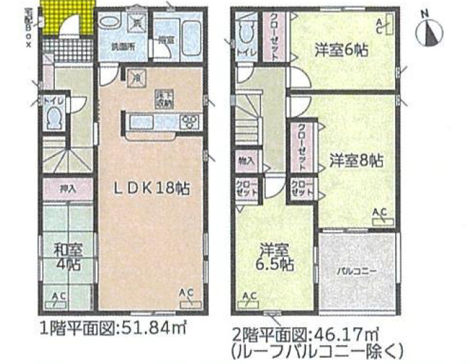 清須市朝日第5 全4棟 1号棟＜仲介手数料無料＞清洲小・清洲中　新築一戸建て