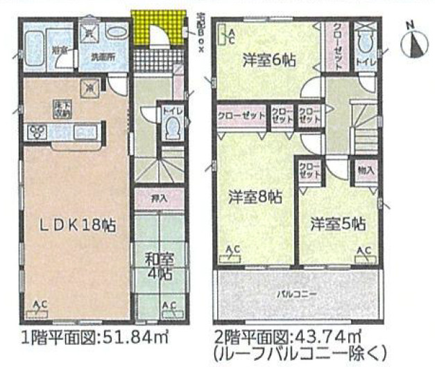 清須市朝日第5 全4棟 2号棟＜仲介手数料無料＞清洲小・清洲中　新築一戸建て