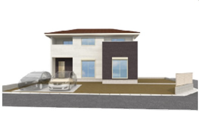 【外観パース】 | 高崎市下小塙町新築住宅　8期①