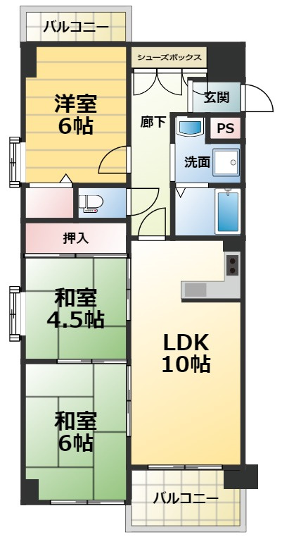 リアライズ荒本の間取り