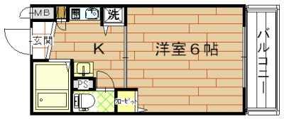 エステムコート京都河原町プレジールの間取り|間取り・左右反転タイプ