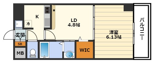 ノルデンタワー天神橋アネックスの間取り