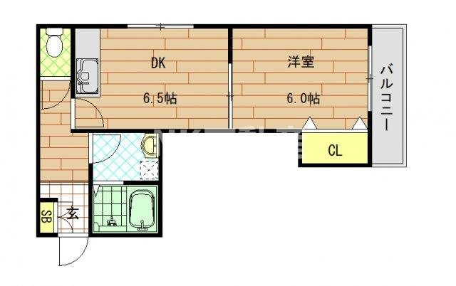 【間取り】 | グレイスさくら（新石切賃貸） | 間取りです