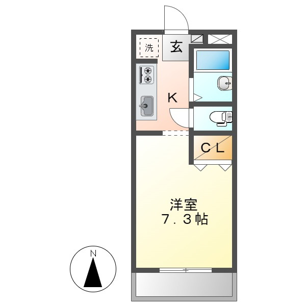 エスポワール倉敷の間取り