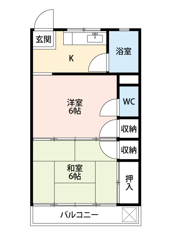 コーポ富士　　　刈谷市の賃貸ならクラスホーム刈谷店の間取り