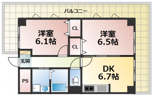 ピュアライズ諏訪の間取り