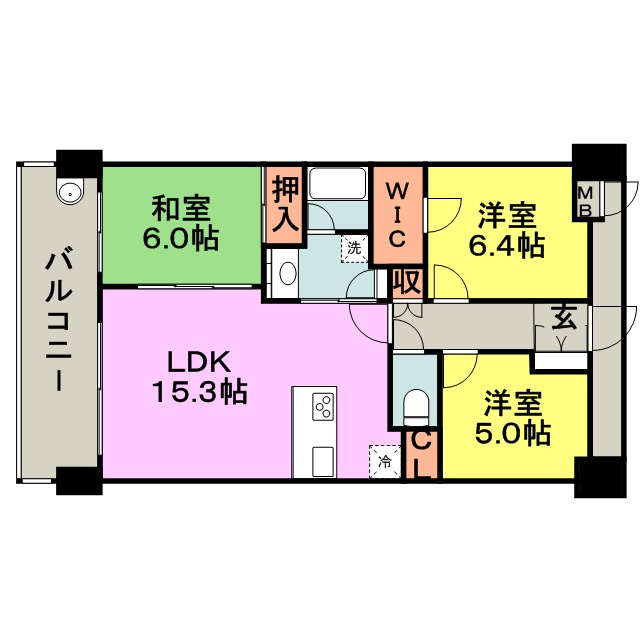 アルファフレシア久留米駅前【キャッシュバック対象物件】の間取り