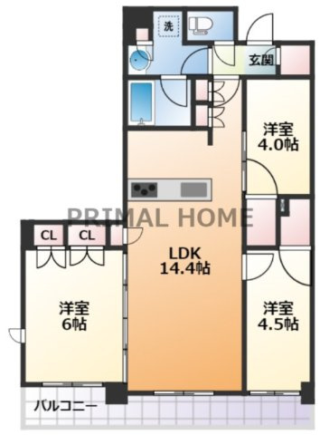 【間取り】 | ディームス横濱青木町
