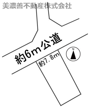 ５８４２７　岐阜市三田洞東土地の区画図
