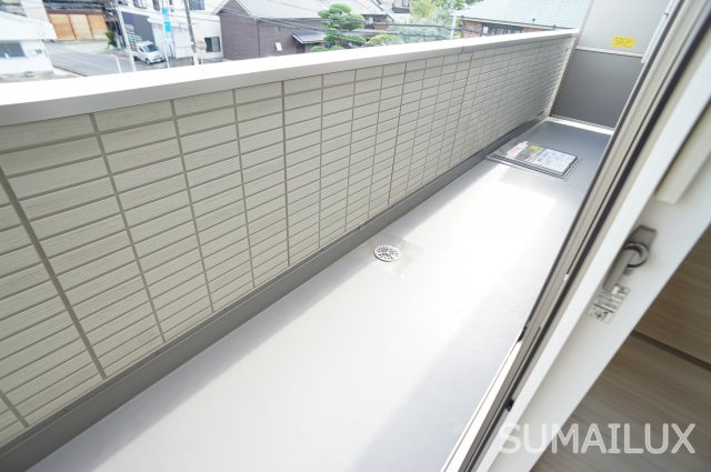 熊本市南区十禅寺２丁目のアパートのバルコニー