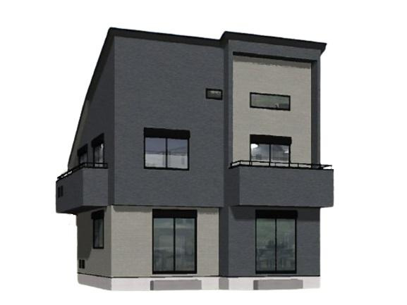 【横浜市西区浅間台38-7新築戸建てA号棟】★仲介手数料無料★（宮ヶ谷小学校・軽井沢中学校）の外観パース|2022年7月完成予定。完成が楽しみですね。