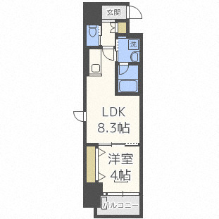 【間取り】 | レオンコンフォート西天満